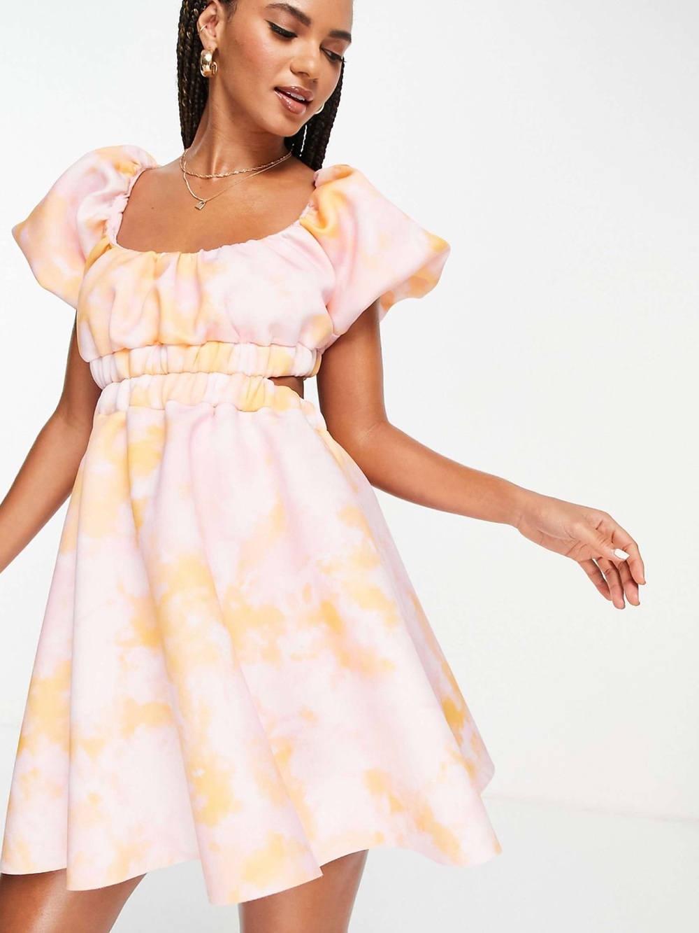 ASOS Design Bubble Open Back Mini Dress
